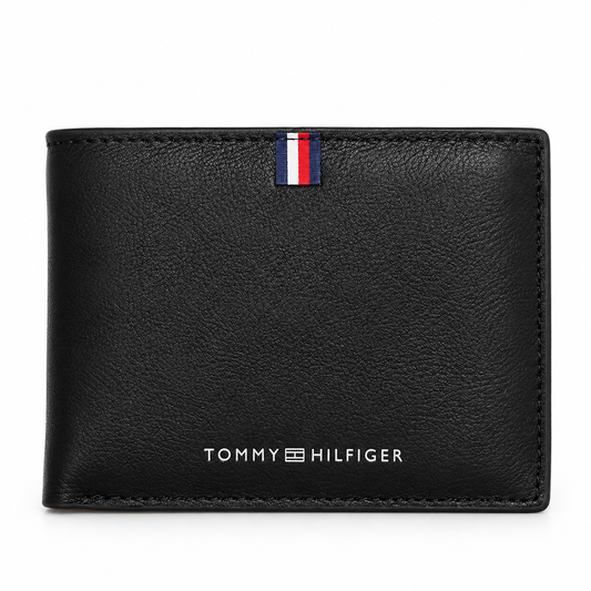 Tommy Hilfiger Classic Leather Bifold Wallet – Black