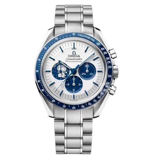 Omega Speedmaster Mirror Original Watch for Men - White Dial, Silver Metal Strap - Image 1