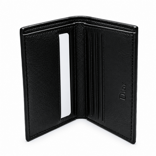 Dior Textured Bifold Wallet – Black - cornerwatchesstore