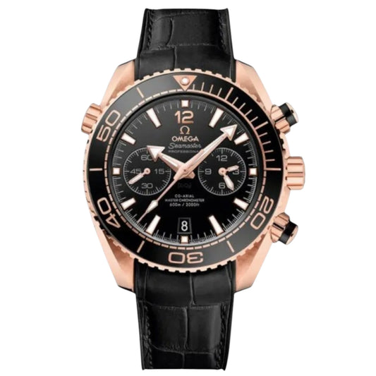 Omega Seamaster Mirror Original Watch for Men - Black Dial, Black Leather Strap - Image 1