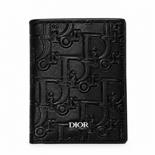 Dior Textured Bifold Wallet – Black - cornerwatchesstore