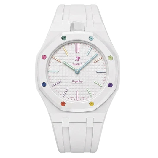 Audemars Piguet x Swatch Royal Pop Huit Blanc Mirror Pocket Watch - White - Unisex
