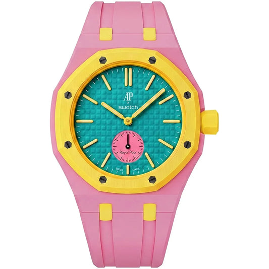 Audemars Piguet x Swatch Royal Pop OTG ROZ Mirror Pocket Watch - Turquoise - Unisex