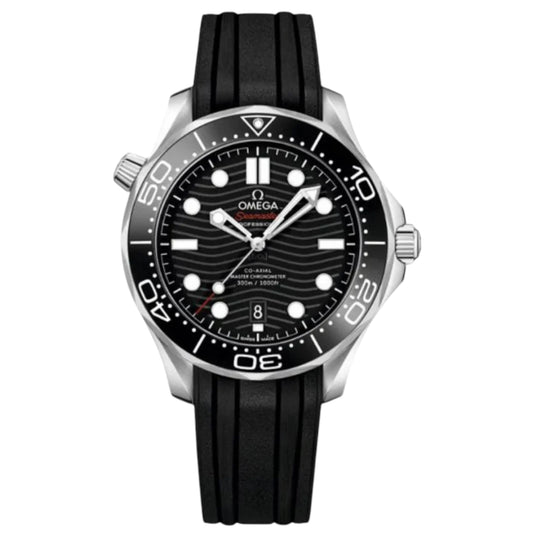 Omega Seamaster Mirror Original Watch for Men - Black Dial, Black Rubber Strap - Image 1