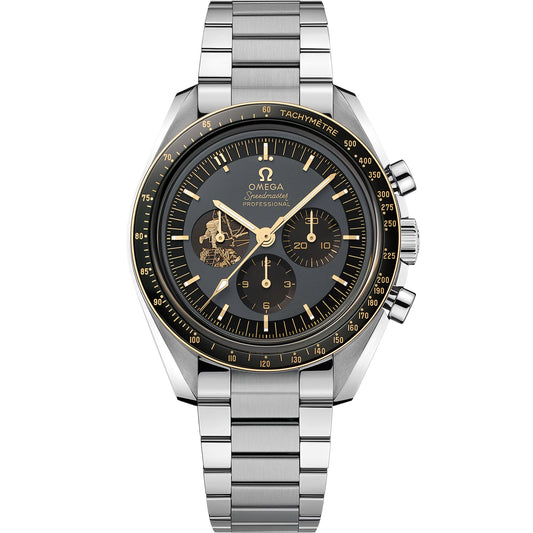 Omega Speedmaster Mirror Original Watch for Men - Black Dial, Silver Metal Strap - Image 1