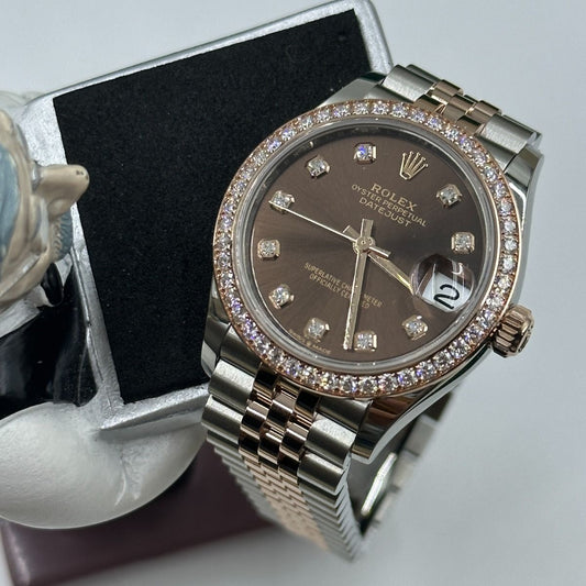 Rolex Datejust Mirror 31mm Brown dial Silver & Copper bracelet - image 9