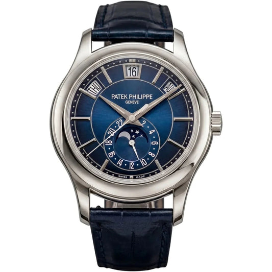 Patek Philippe Annual Calendar Moonphase Mirror Watch - Blue - cornerwatchesstore