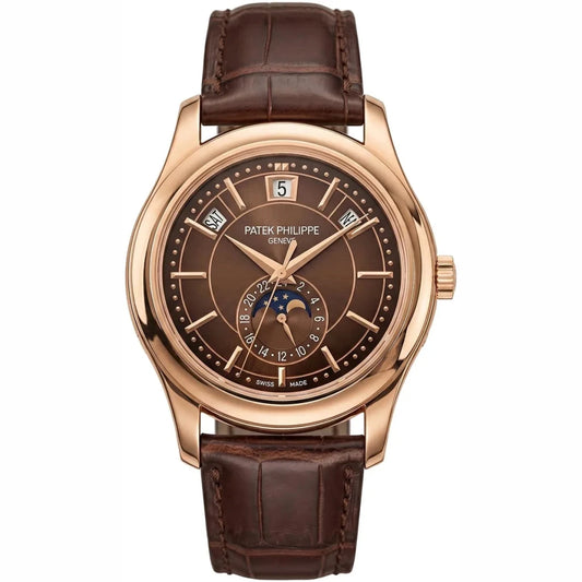 Patek Philippe Annual Calendar Moonphase Mirror Watch - Brown - cornerwatchesstore