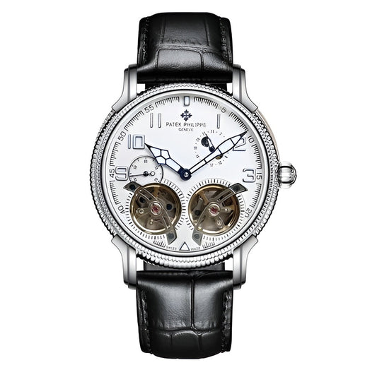 Patek Philippe Double Tourbillon Mirror Watch - White