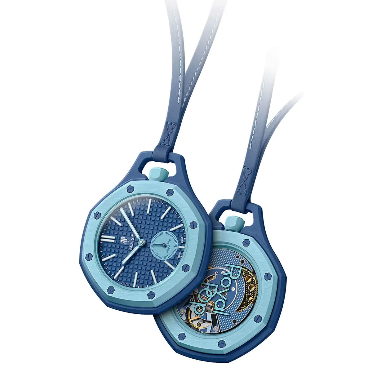 Audemars Piguet x Swatch Royal Pop LAN BA Mirror Pocket Watch - Blue - Unisex