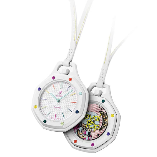 Audemars Piguet x Swatch Royal Pop Huit Blanc Mirror Pocket Watch - White - Unisex