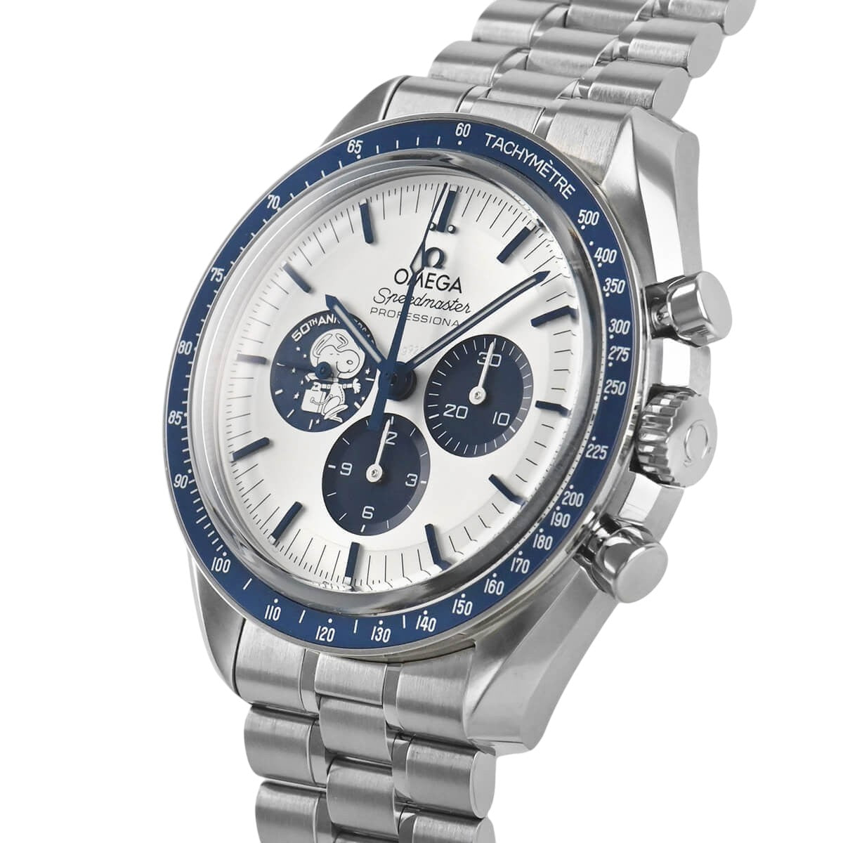 Omega Speedmaster Mirror Original Watch for Men - White Dial, Silver Metal Strap - Image 2