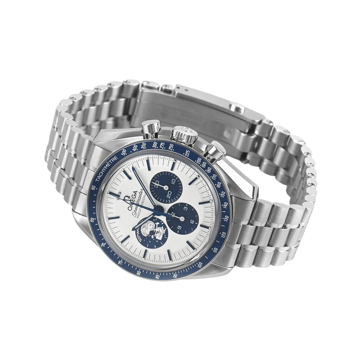 Omega Speedmaster Mirror Original Watch for Men - White Dial, Silver Metal Strap - Image 3
