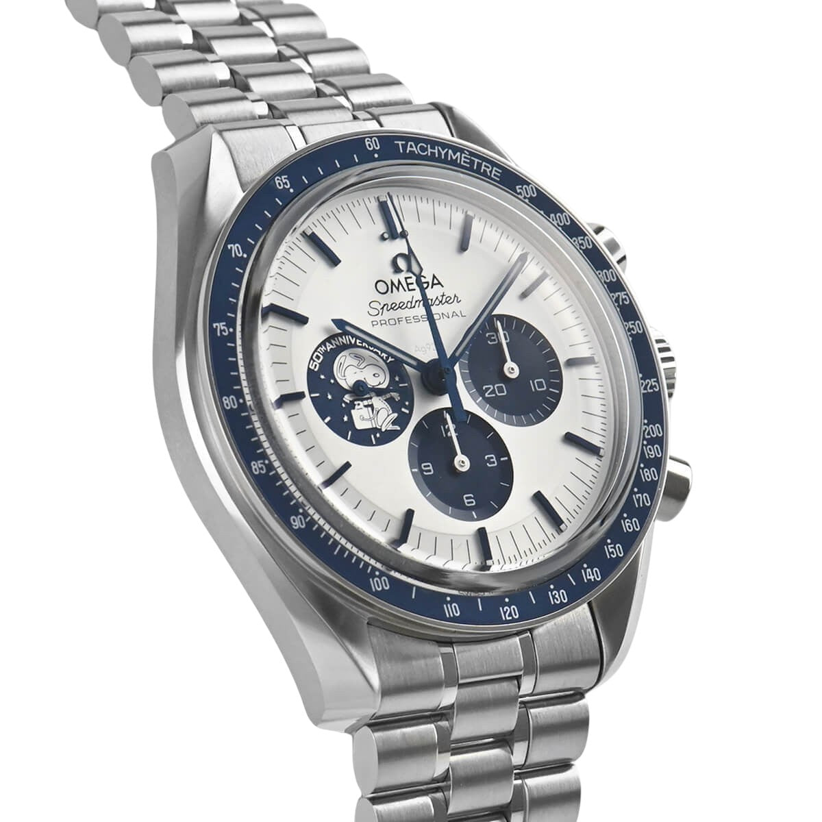 Omega Speedmaster Mirror Original Watch for Men - White Dial, Silver Metal Strap - Image 4
