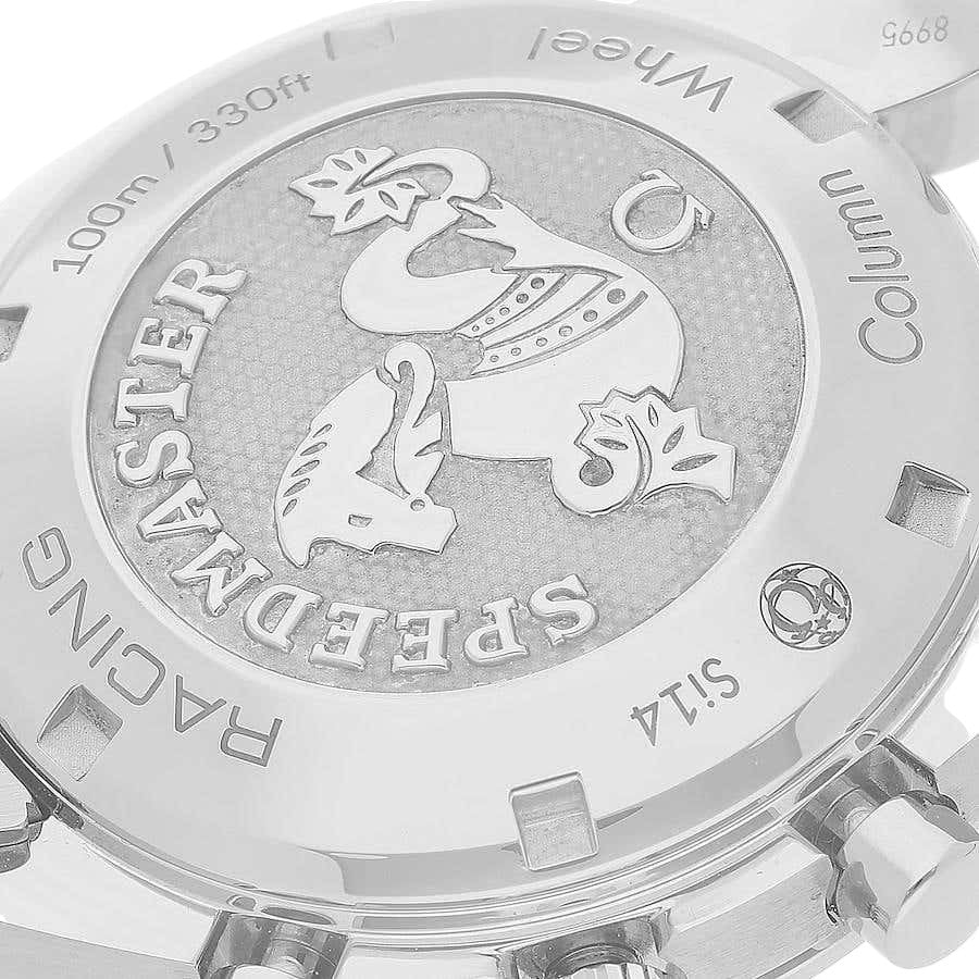 Omega Speedmaster Mirror Original Watch for Men - White Dial, Silver Metal Strap - Image 5