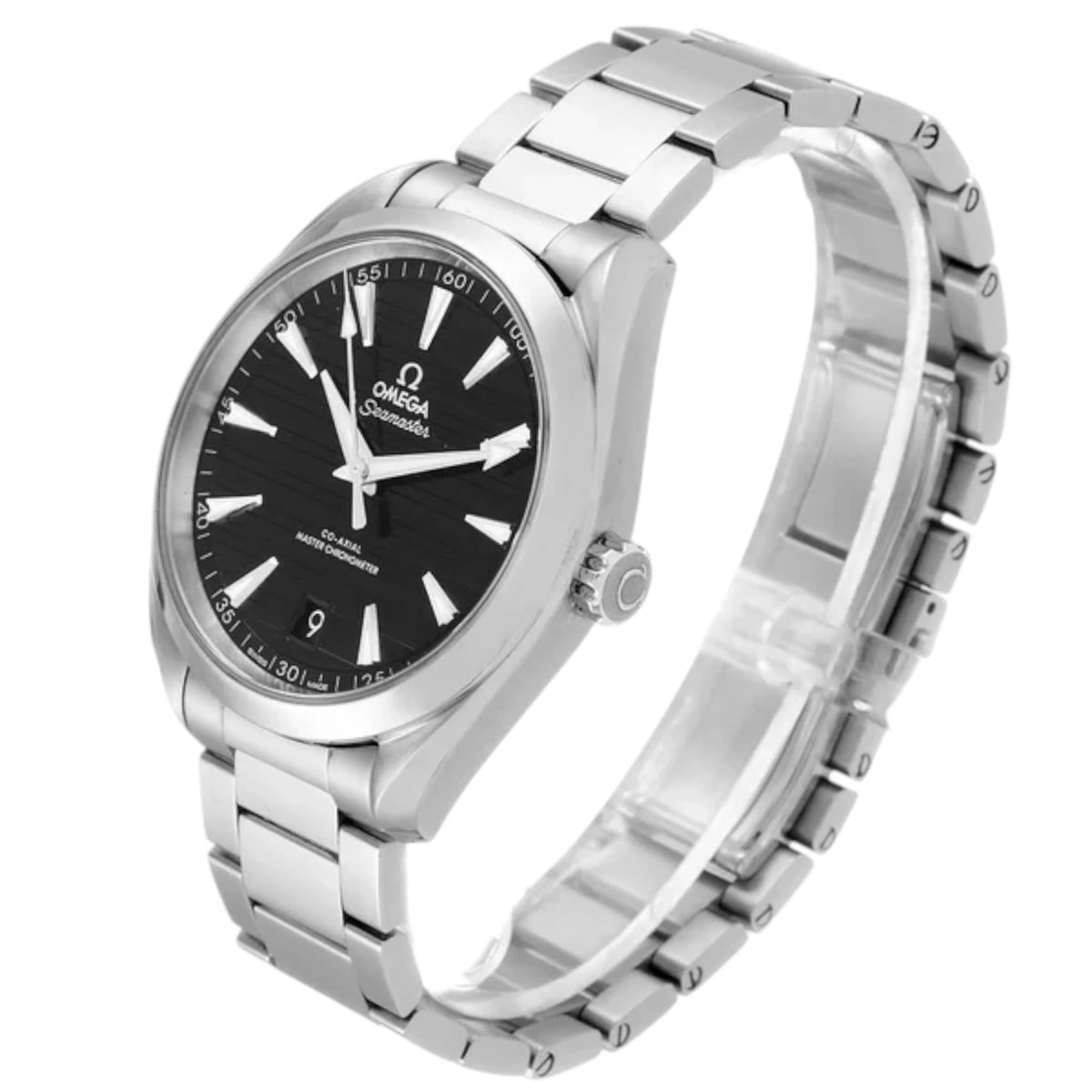 Omega Seamaster Mirror Original Watch for Men - Black Dial, Silver Metal Strap - Image 2