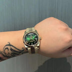 Rolex day date gold grenn