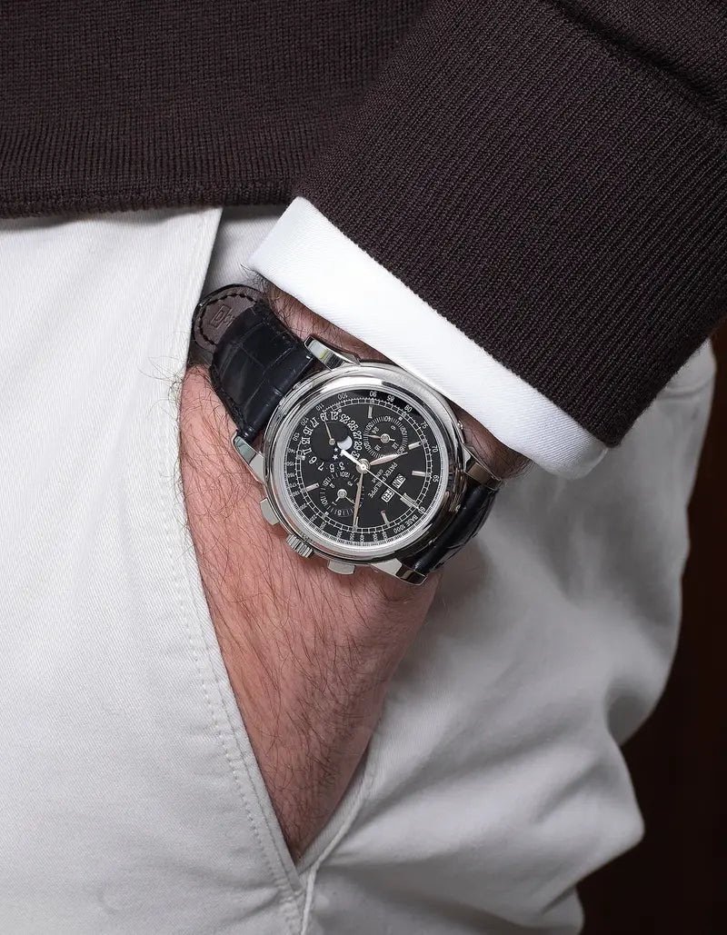Patek Philippe Grand Complications Perpetual Calendar 5970P-001 Mirror Watch - Black