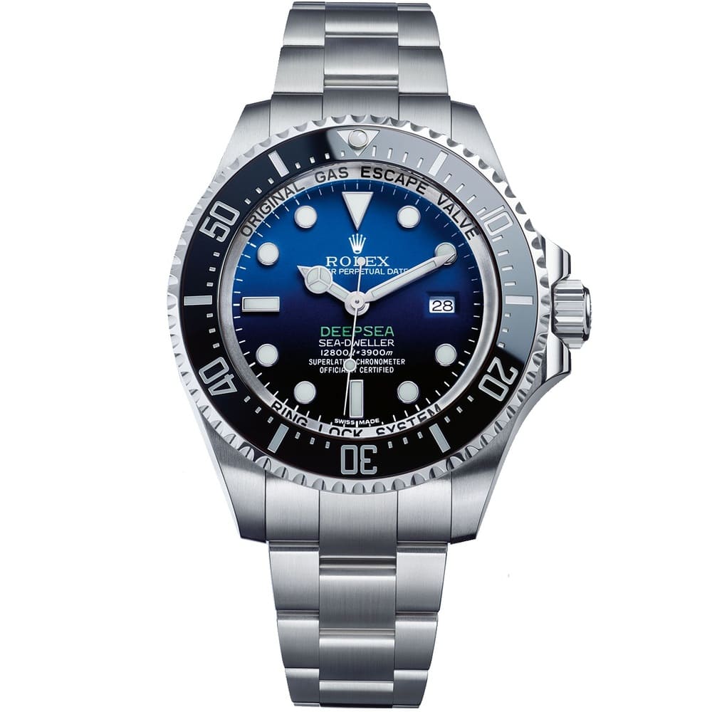 ROLEX OYSTER PERPETUAL SEA-DWELLER DEEPSEA 331 WATCH BLACK&BLUE WITH STAINLESS STEEL SILVER BELT - cornerwatchesstore
