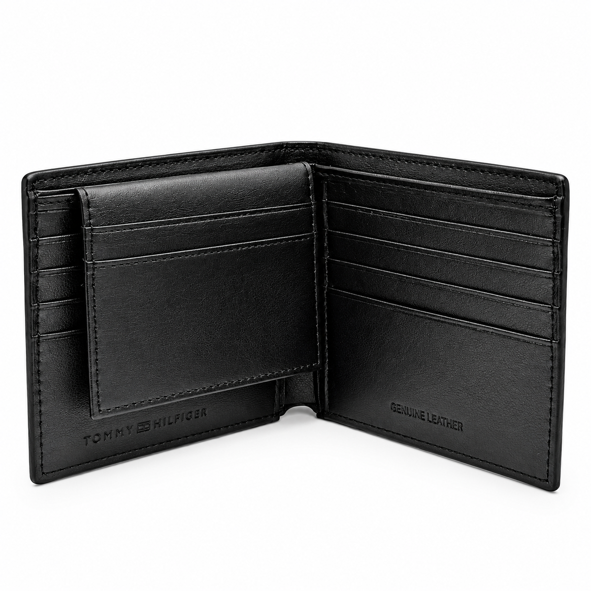 Tommy Hilfiger Classic Leather Bifold Wallet – Black