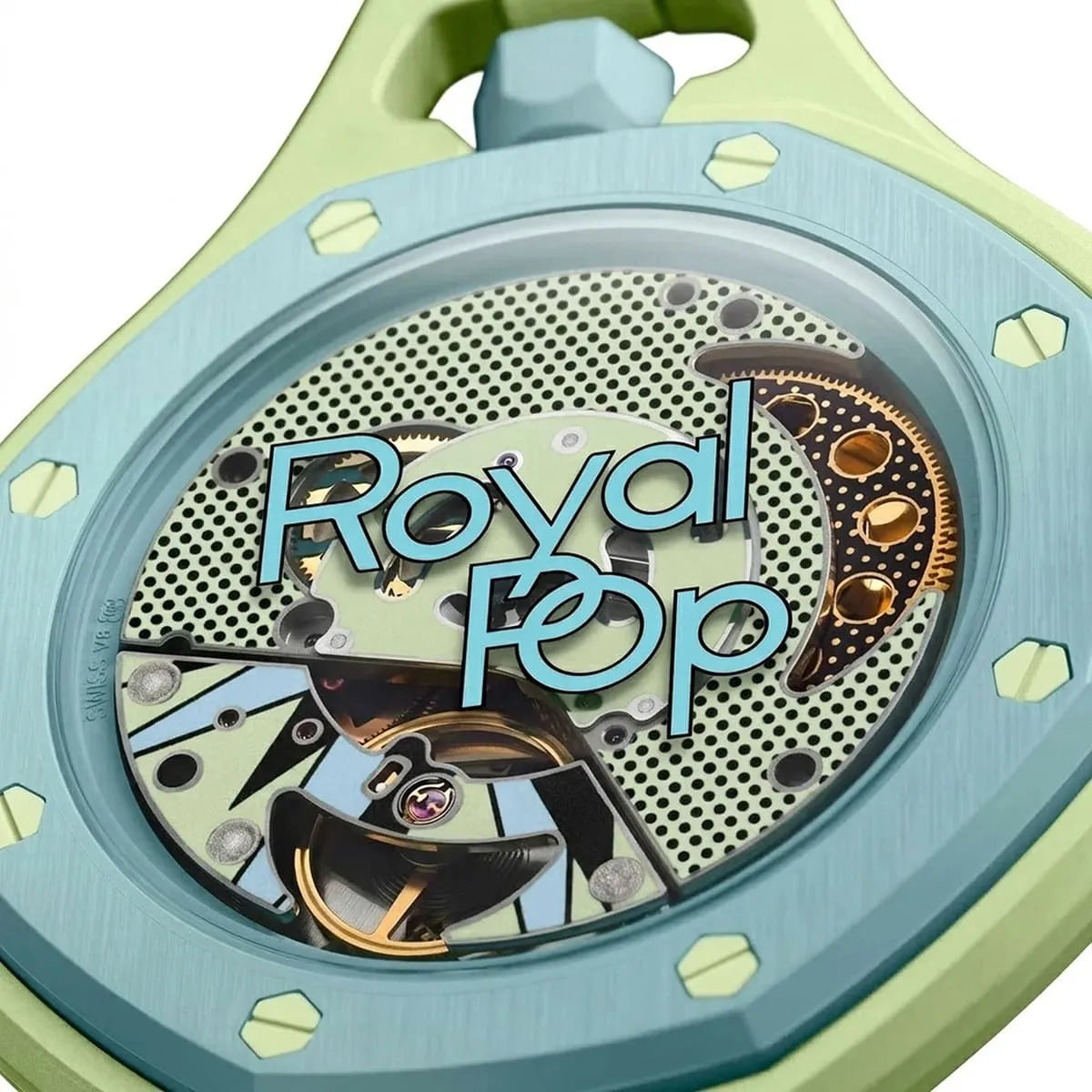 Audemars Piguet x Swatch Royal Pop BLAUE ACHT Mirror Pocket Watch - Green - Unisex - View 7