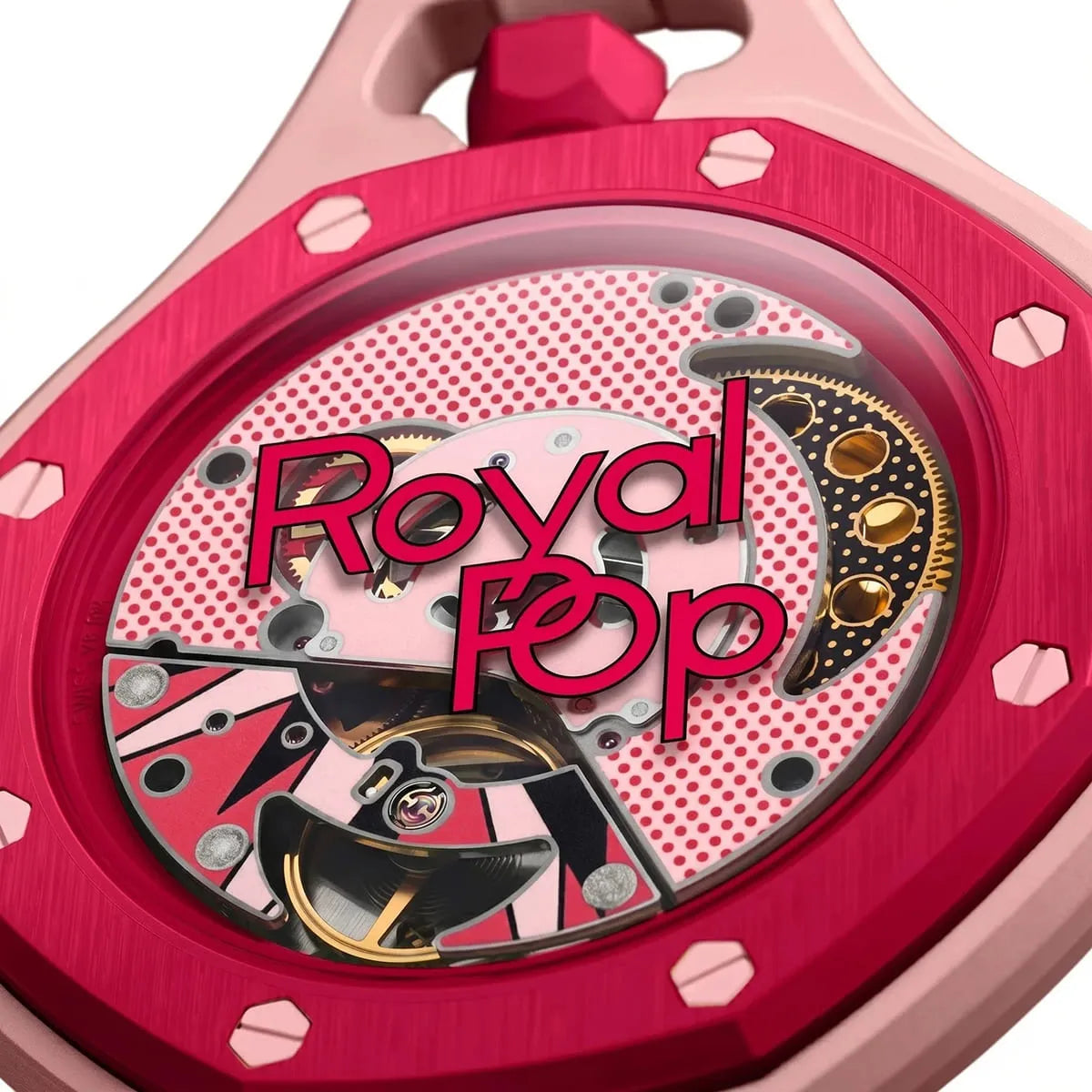 Audemars Piguet x Swatch Royal Pop OTTO ROSSO Mirror Pocket Watch - Pink - Unisex - View 7