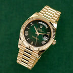 Rolex day date gold grenn