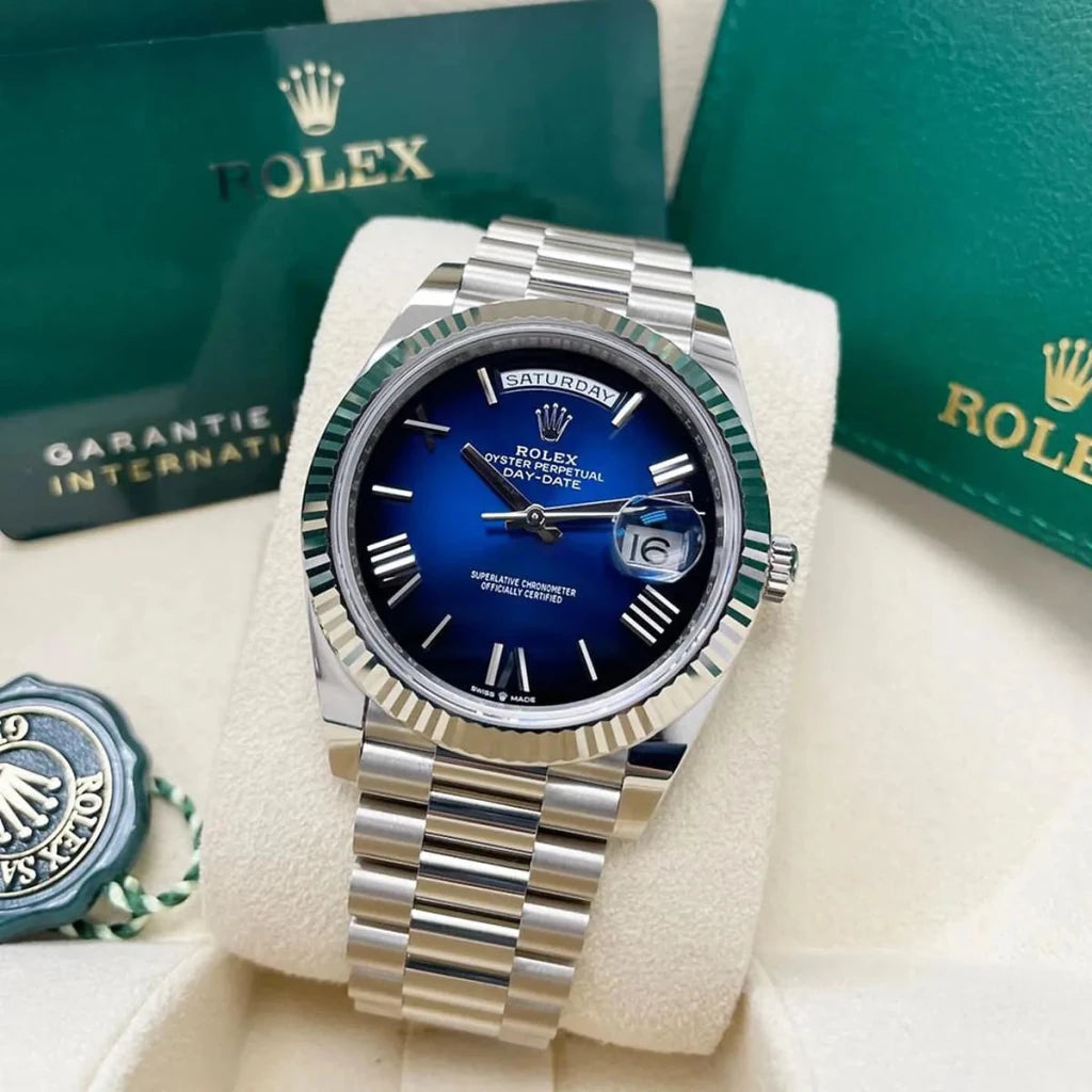 Rolex day date blue - cornerwatchesstore