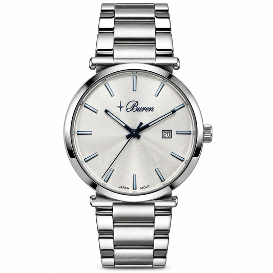 Buren 70024M – Men’s Classic Silver Watch | Silver Dial