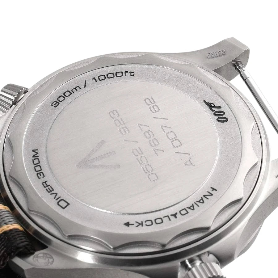 Omega Seamaster Mirror Original Watch for Men - Black Dial, Beige Fabric Strap - Image 5