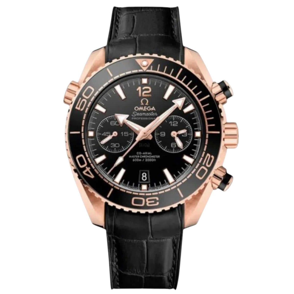 Omega Seamaster Mirror Original Watch for Men - Black Dial, Black Leather Strap - Image 1