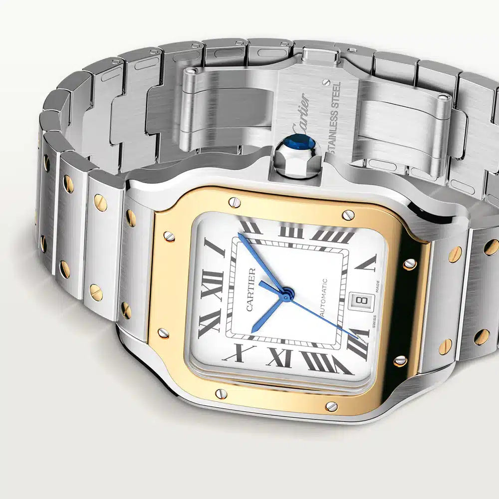 Cartier Santos Mirror Watch - White - Men - image 6