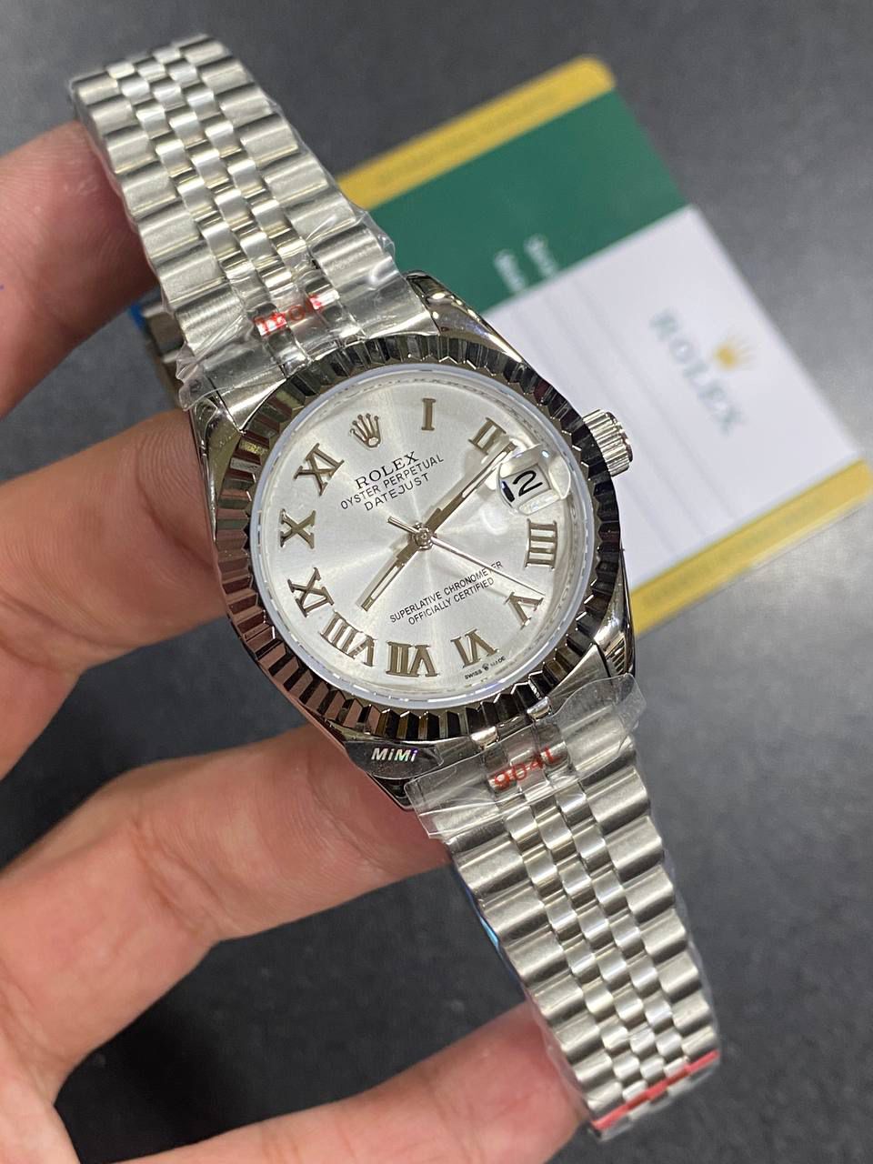 Rolex Datejust Mirror 31mm Silver dial Silver bracelet - image 3