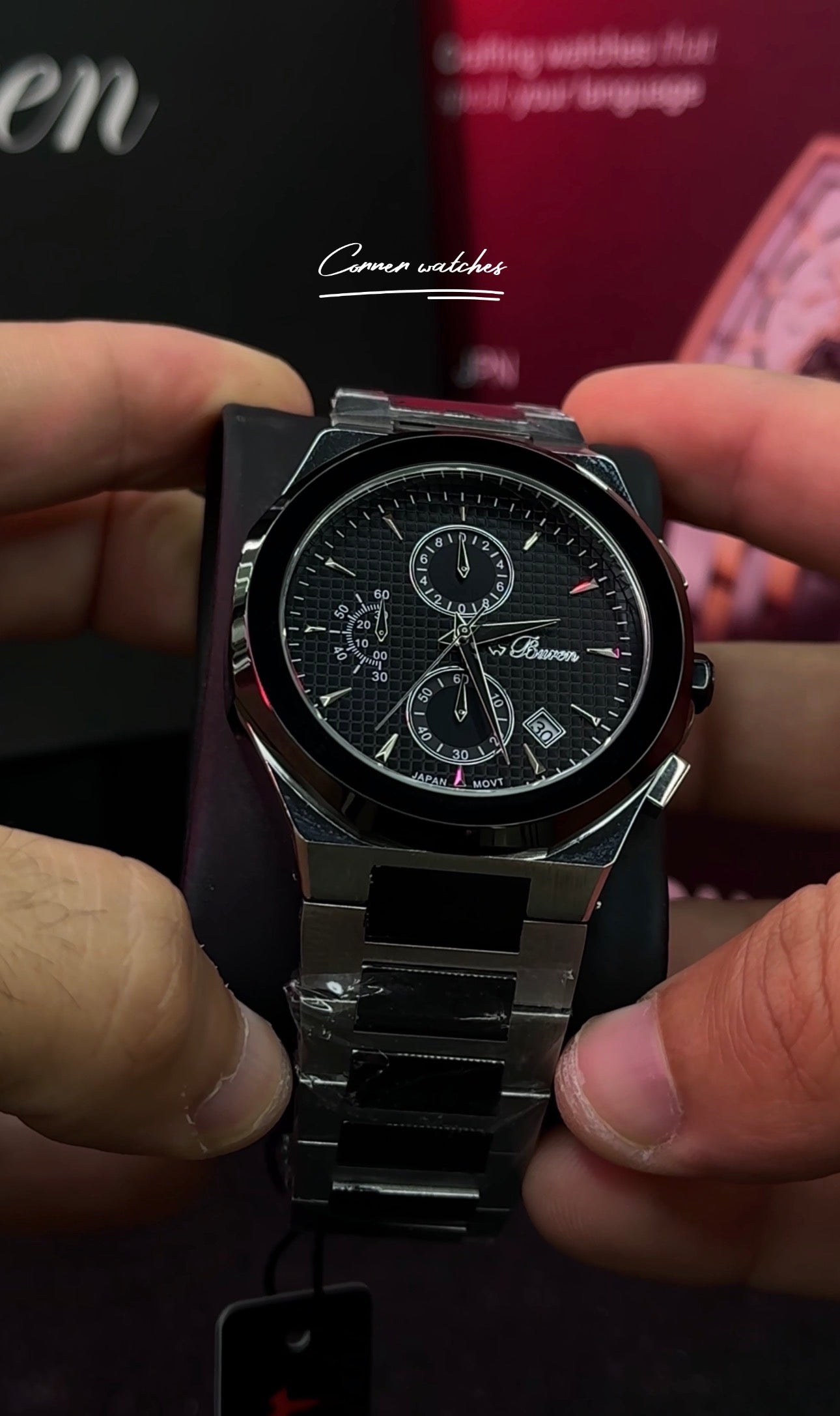 Buren black in silver