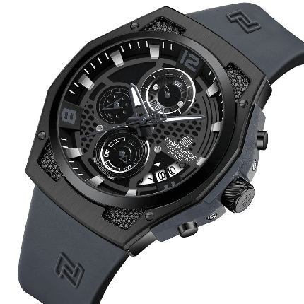 Naviforce Watch For Men NF8051T-B-B-GY - cornerwatchesstore