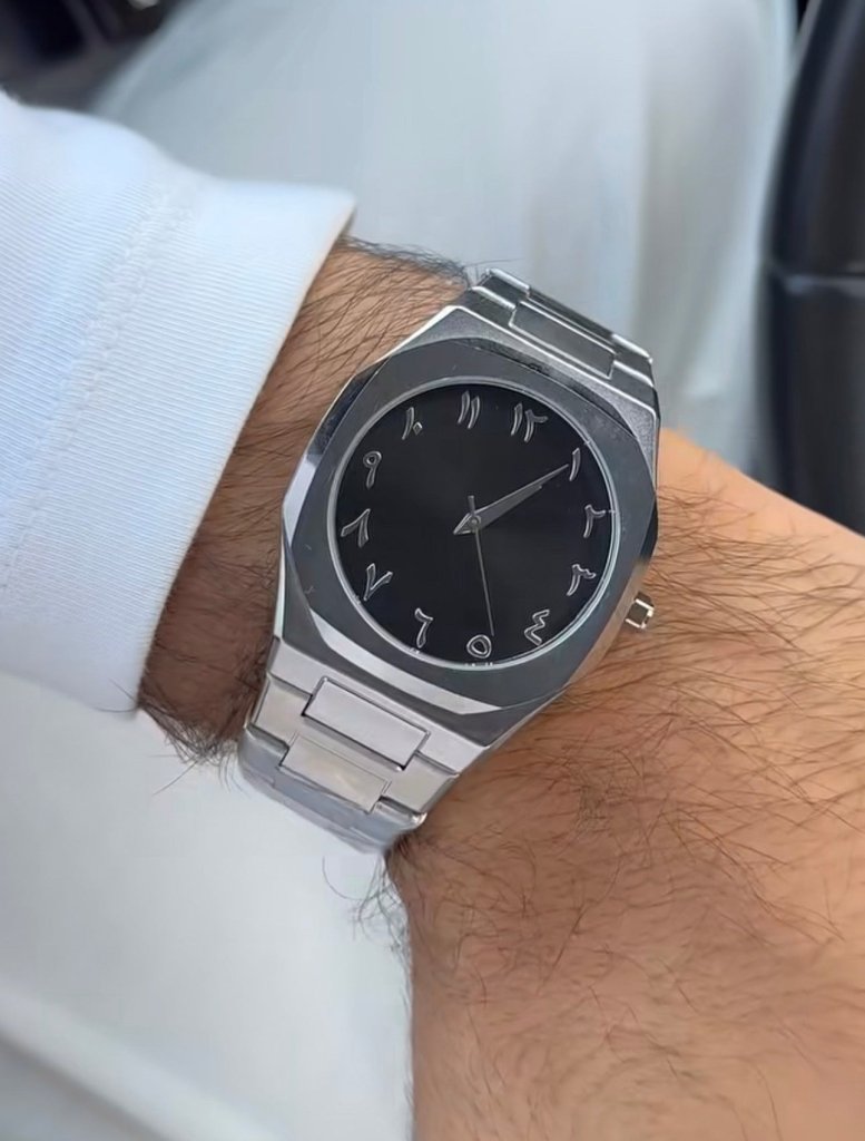 Bestwin silver black dial - cornerwatchesstore