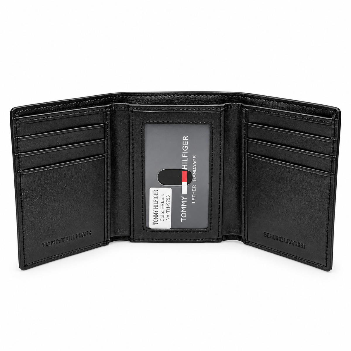 Tommy Hilfiger Trifold Leather Wallet – Black | TH-9753