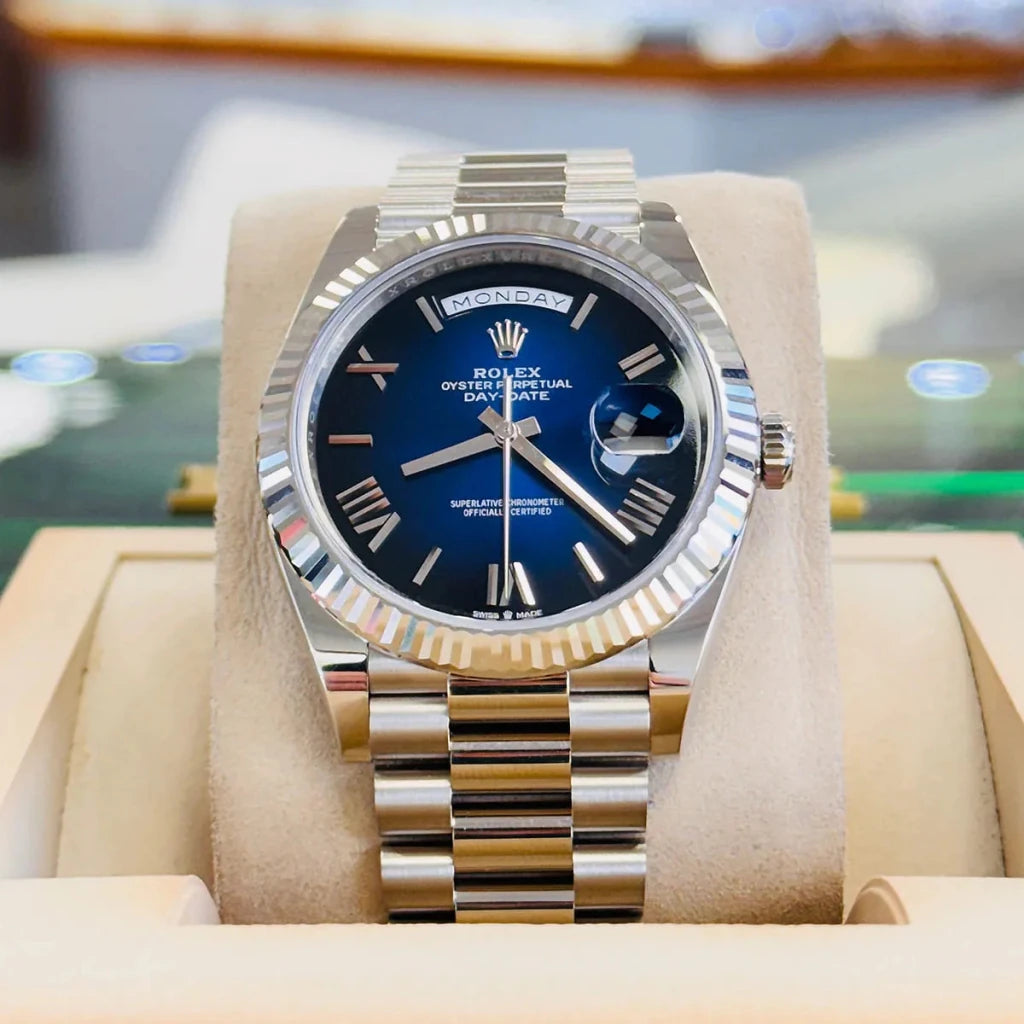 Rolex day date blue - cornerwatchesstore