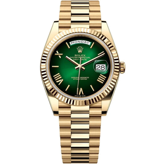 Rolex day date gold grenn - cornerwatchesstore