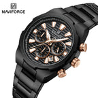 Naviforce 8081 Gamora للرجال - أسود وردي ذهبي