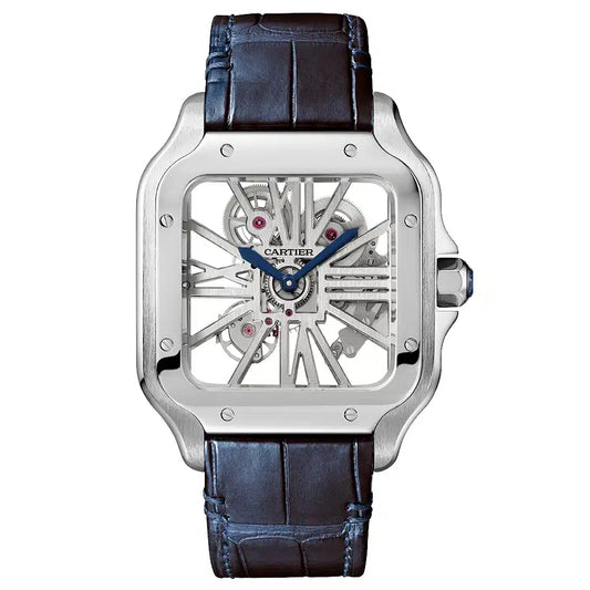 Cartier Santos Mirror Watch - Silver - Men