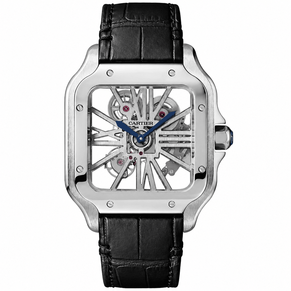 Cartier Santos Mirror Watch - Silver - Men