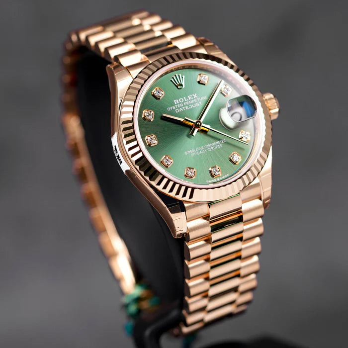 Rolex Datejust Mirror 31mm Green dial Copper bracelet - image 3