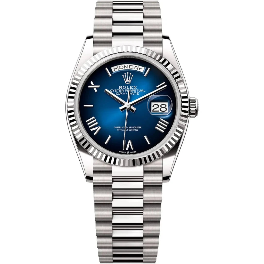 Rolex day date blue - cornerwatchesstore