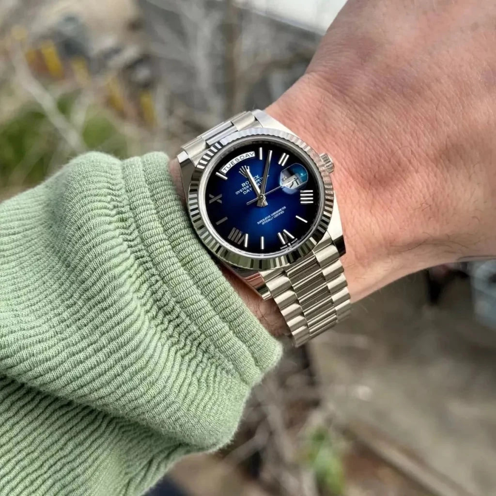 Rolex day date blue - cornerwatchesstore