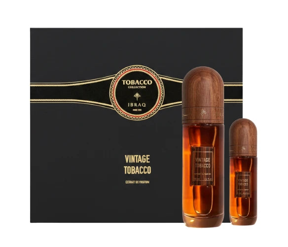 IBRAQ Vintage Tobacco Perfume Set - Extrait De Parfum - 100ml - Unisex