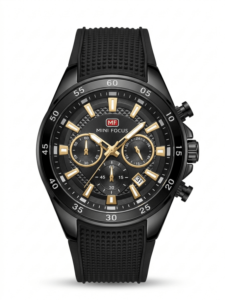 Mini Focus MF0627G Men's Black Watch | Corner Watches – cornerwatchesstore