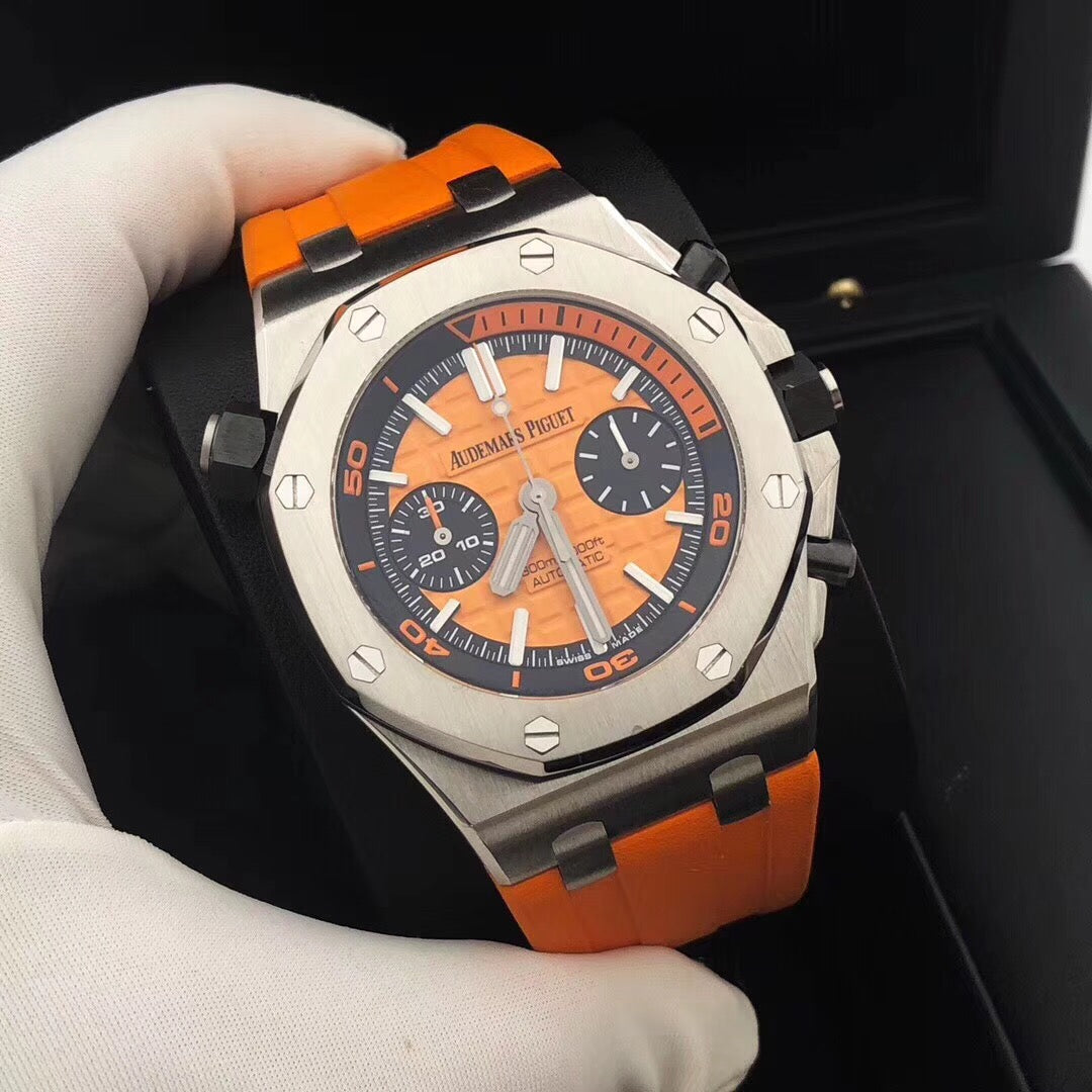 Audemars Piguet Royal Oak Offshore Chronograph Mirror Watch - Orange - Men - View 13