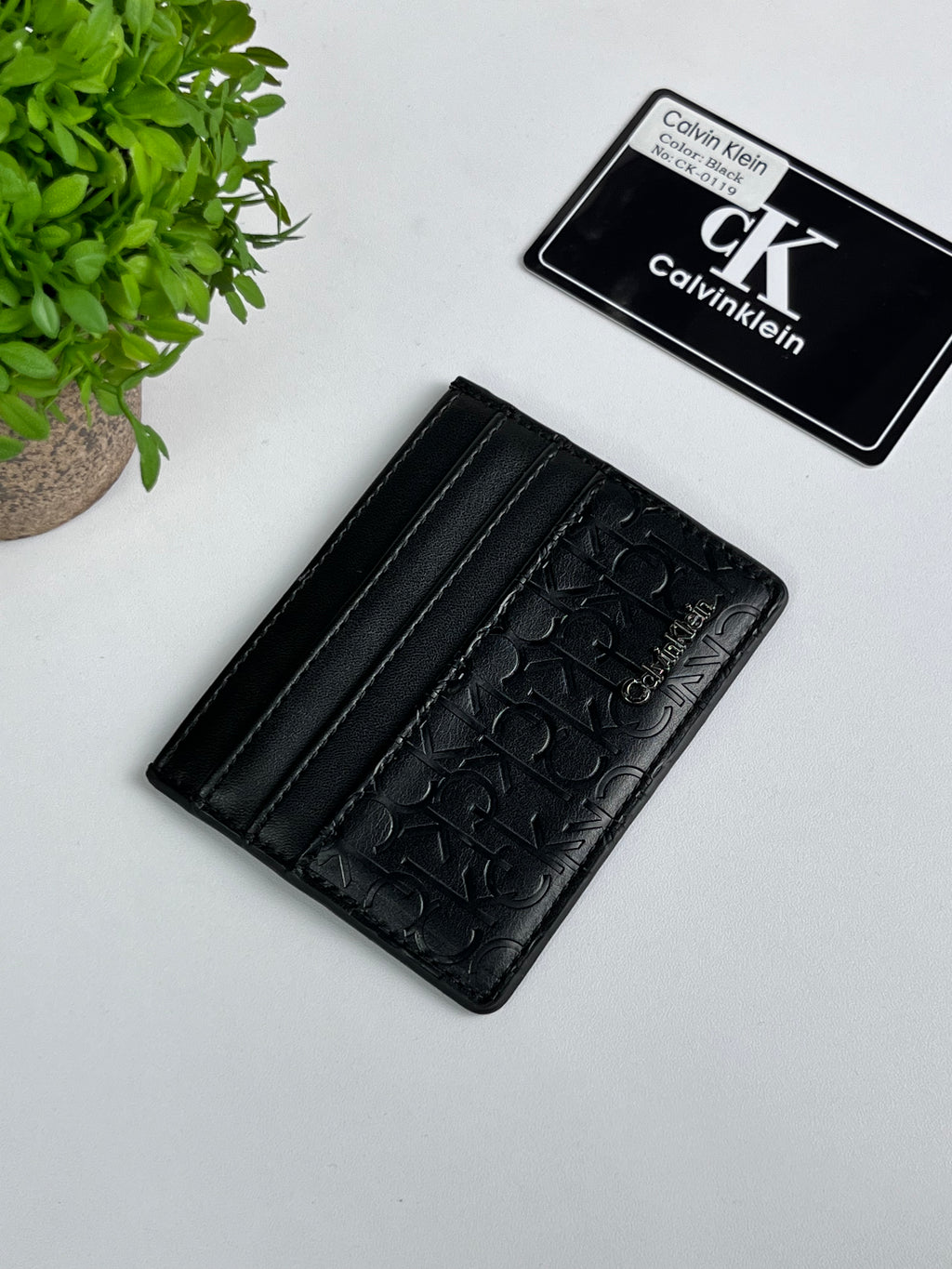Calvin Klein Cros Black Card Holder