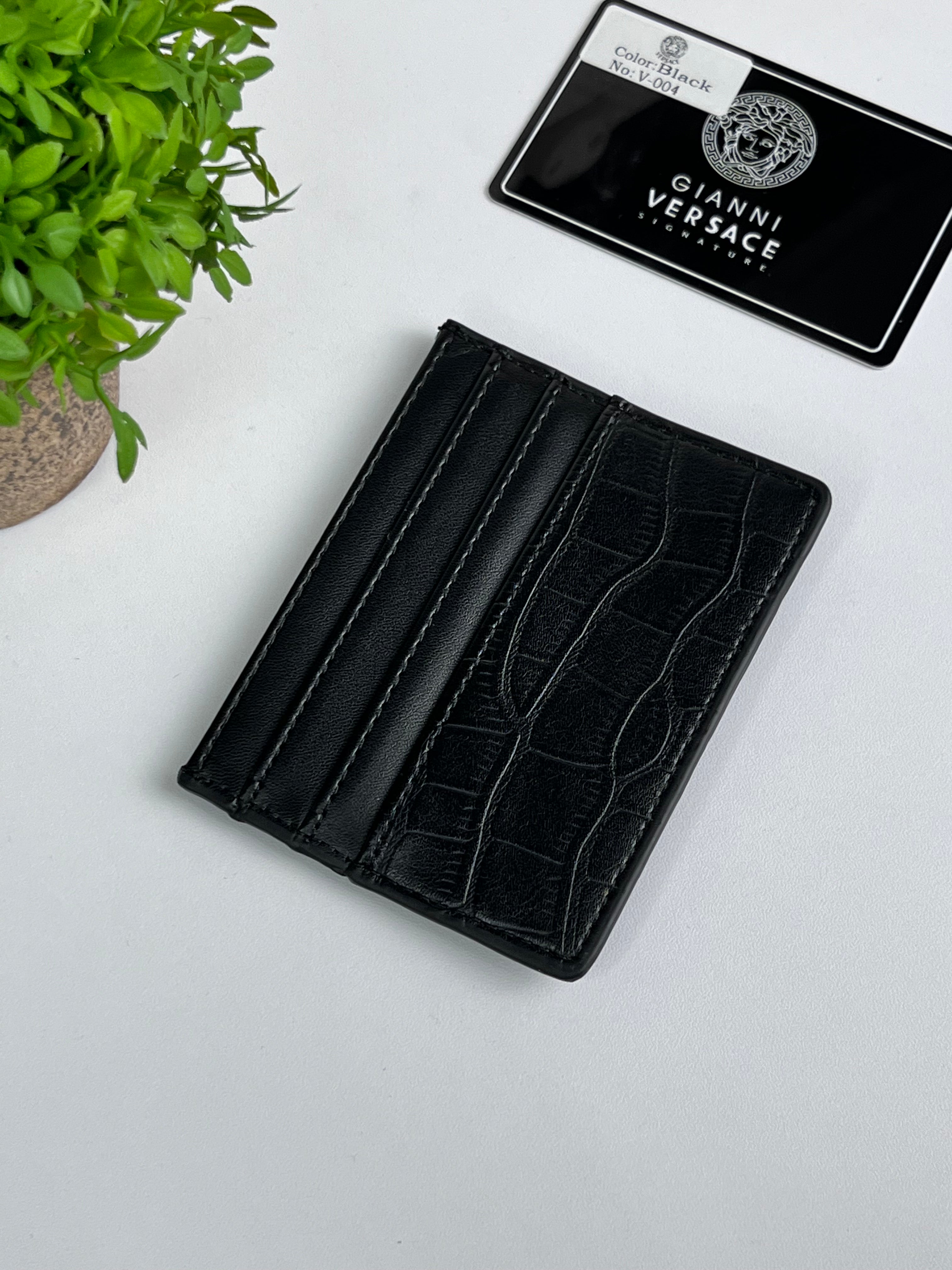 Versace black card holder
